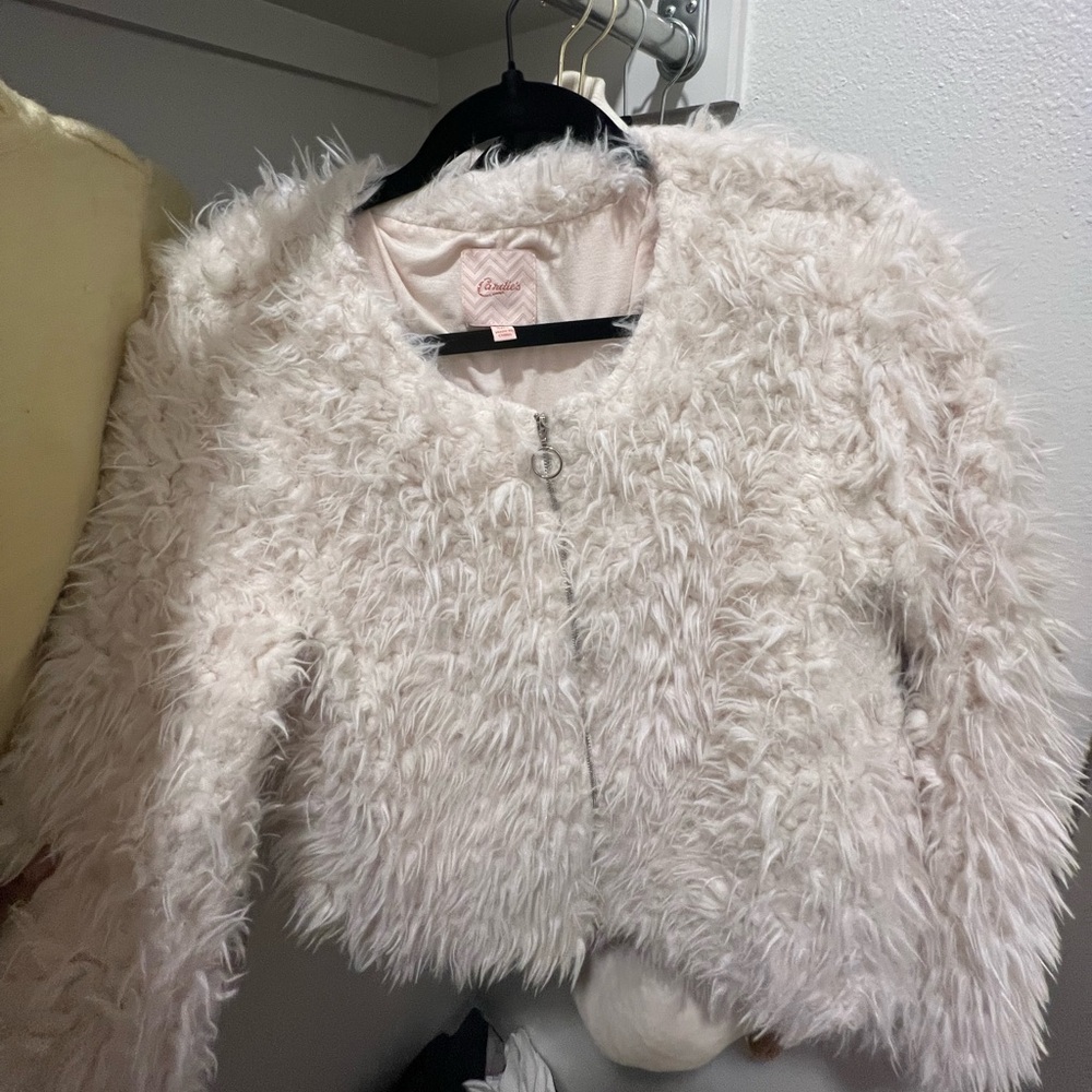 Candie's Cream Teddy Jacket